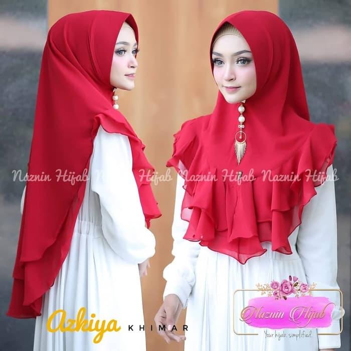 LAGI DISKON !! Jilbab Khimar Syari Ceruti Azkiya Khimar Rempel Terbaru Termurah Best Seller Diskon Muslimah Fashion Promo Wanita Hijab Jilbab Ramadhan
