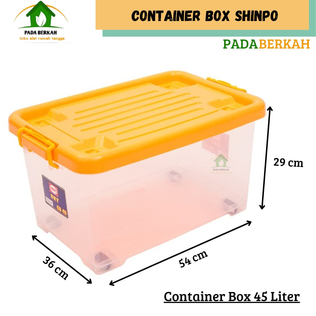 Jual Shinpo Box Container Plastik / Kotak Penyimpanan serbaguna cb 30 Liter  ,45 Liter, 60 Liter, dan 70 Liter