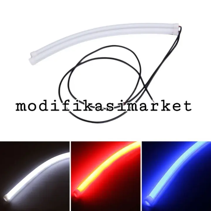 bayar di rumah lampu led alis neon led flexible 30cm drl elastis variasi lampu led mobil motor wxauwqfr