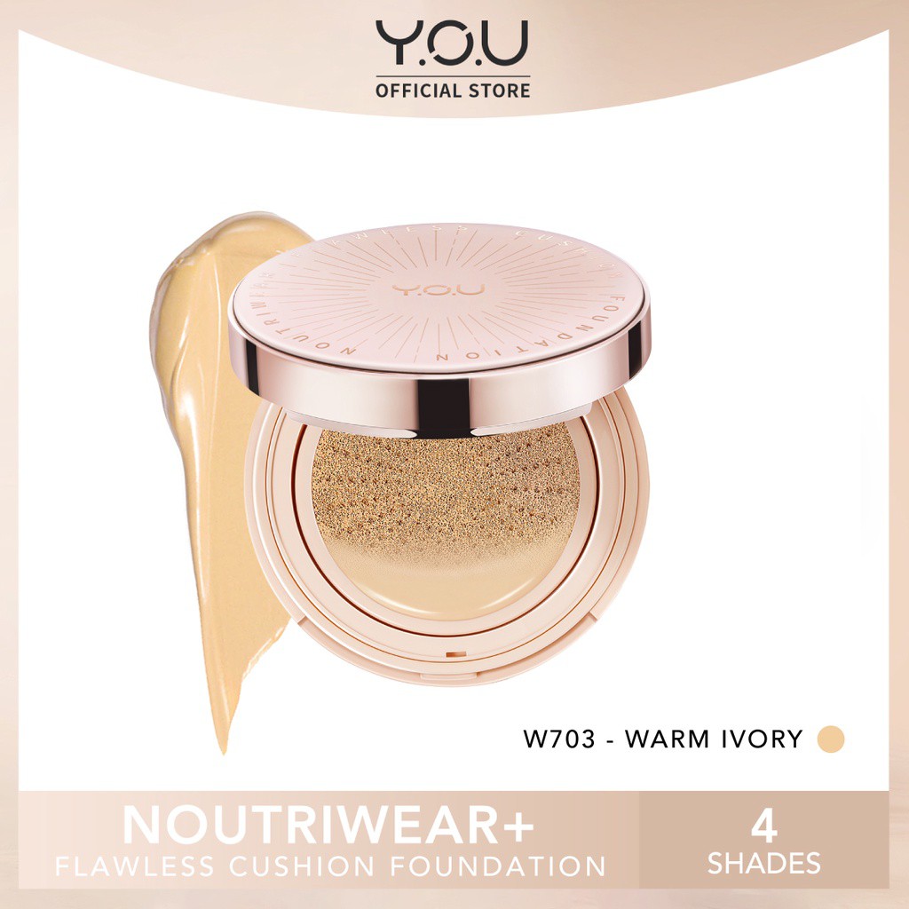 YOU Noutriwear+ Flawless Cushion Foundation [Full Coverage & SPF 40 ...