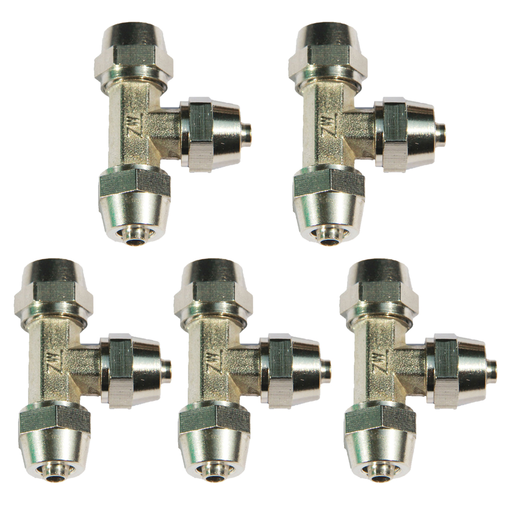 Baoblaze Khớp Nối Khí Hình Chữ T Bằng Đồng Đặc Đầu Nối Ống Nối Phát Hành Nhanh Chóng Chủ Đề