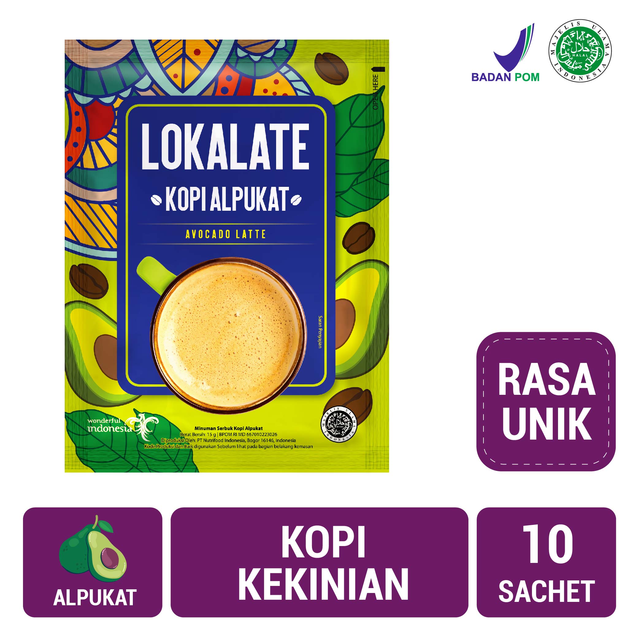 Lokalate Kopi Alpukat 10 Sachet Kopi Sachet Kopi Kekinian Lazada