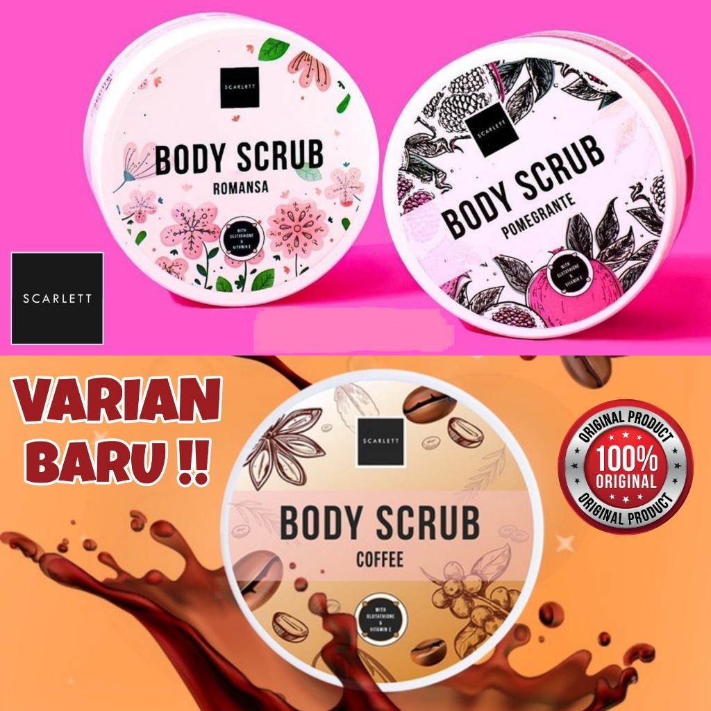 SCARLET Whitening Body Scrub Scarlett By Felicya Angelista / Body Scrub
