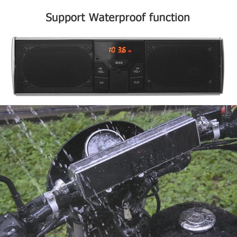 Motorcycle Waterproof Bluetooth Audio Led Display App Control Mp3 / Tf / Usb Radio Stereo Speaker giá rẻ