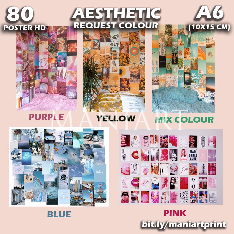 Termurah Custom Random Poster Aesthetic Ukuran A6 Art Paper Tebal Lazada Indonesia