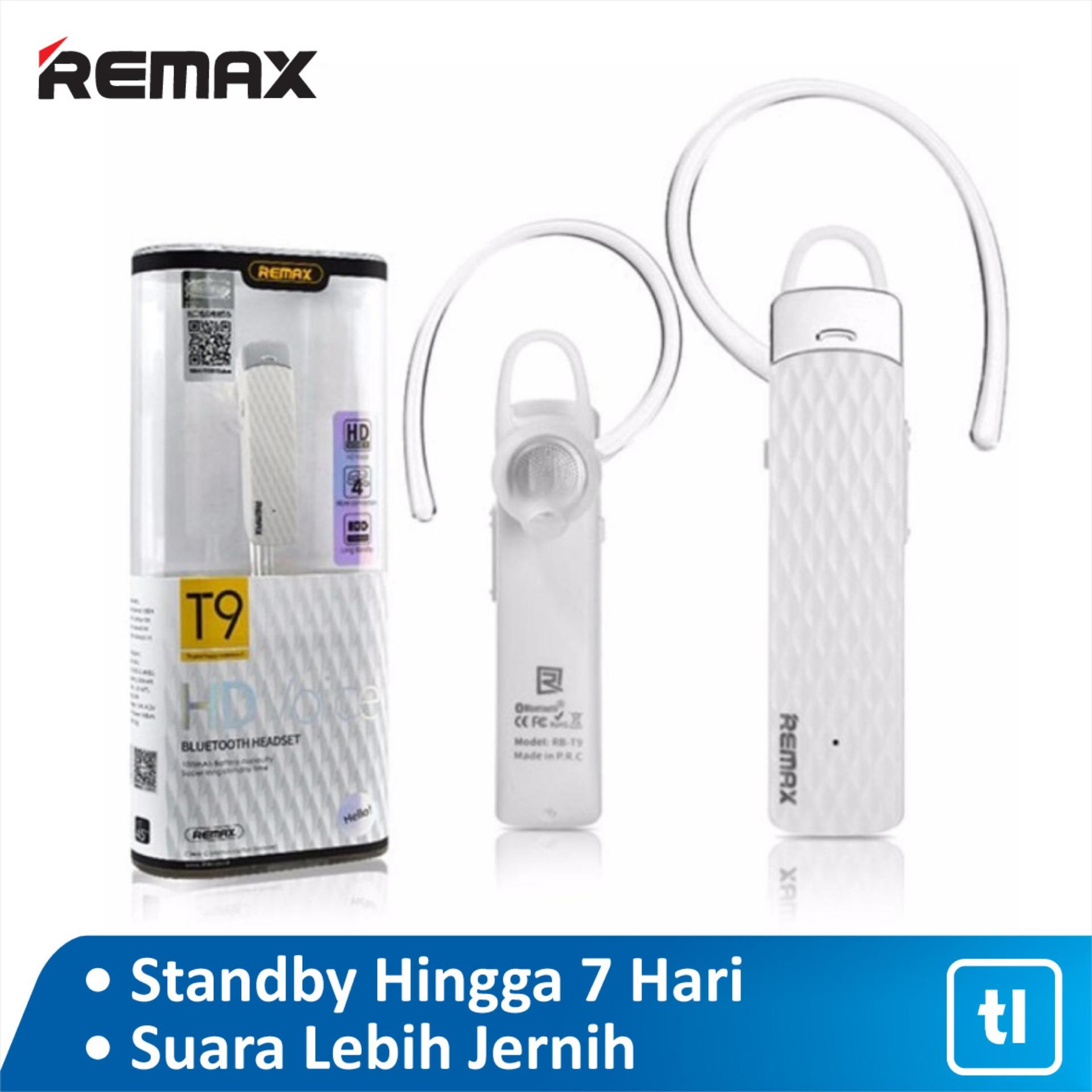 Remax Bluetooth Headset HD Voice T9 Original Garansi / Headset Bluetooth Murah / Headset Bluetooth Terbaik