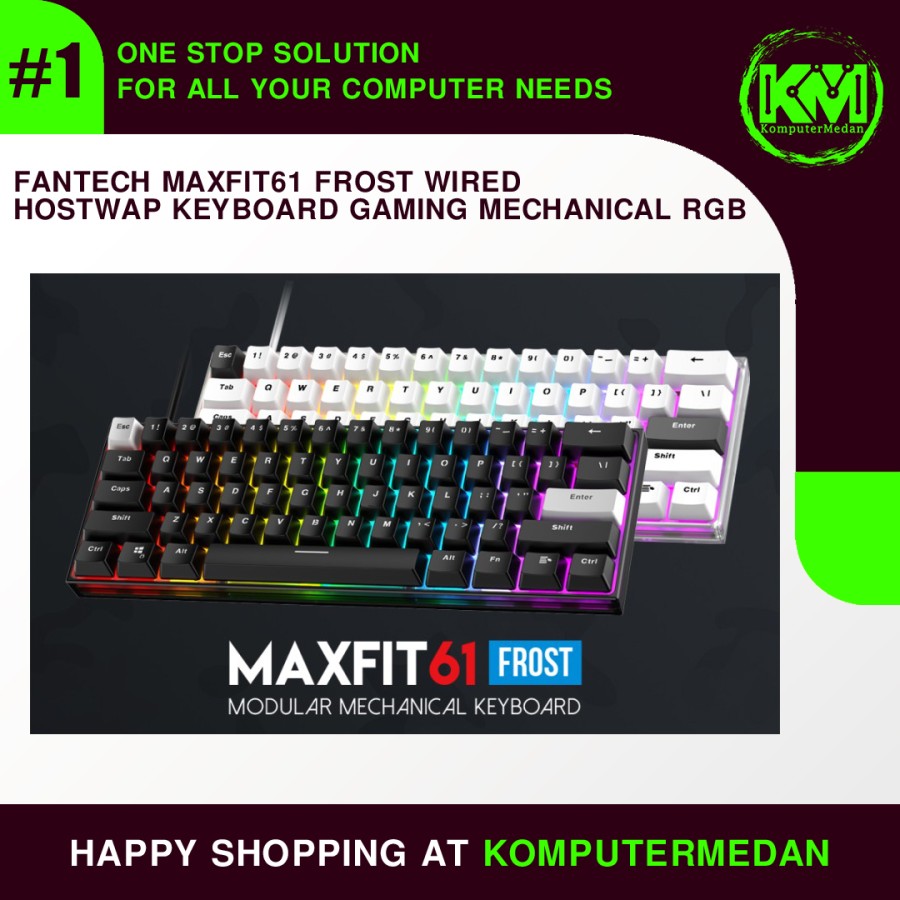 Keyboard Gaming Mechanical Fantech Mk Maxfit Frost Wired Lazada Indonesia