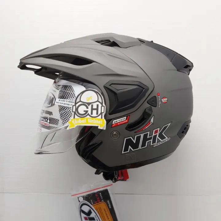 Helm Nhk Predator Crypton Solid Grey Doff Original Sni M Lazada Indonesia