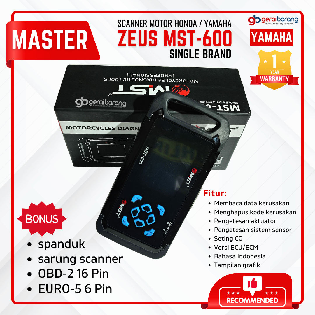 Scanner Motor Injeksi YAMAHA MASTER ZEUS MST600 Single Brand Lazada Indonesia