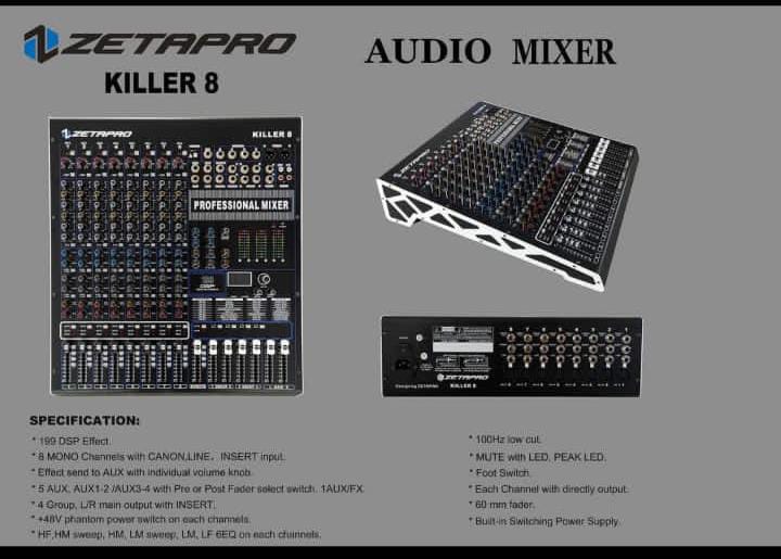 MIXER ZETAPRO KILLER 8 mixer audio zetapro KILLER 8 Lazada Indonesia