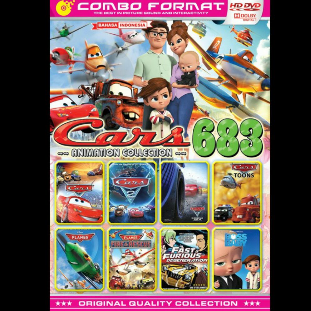 Kaset Dvd Film Kartun Anak Anak Bahasa Indonesia CARS Movie