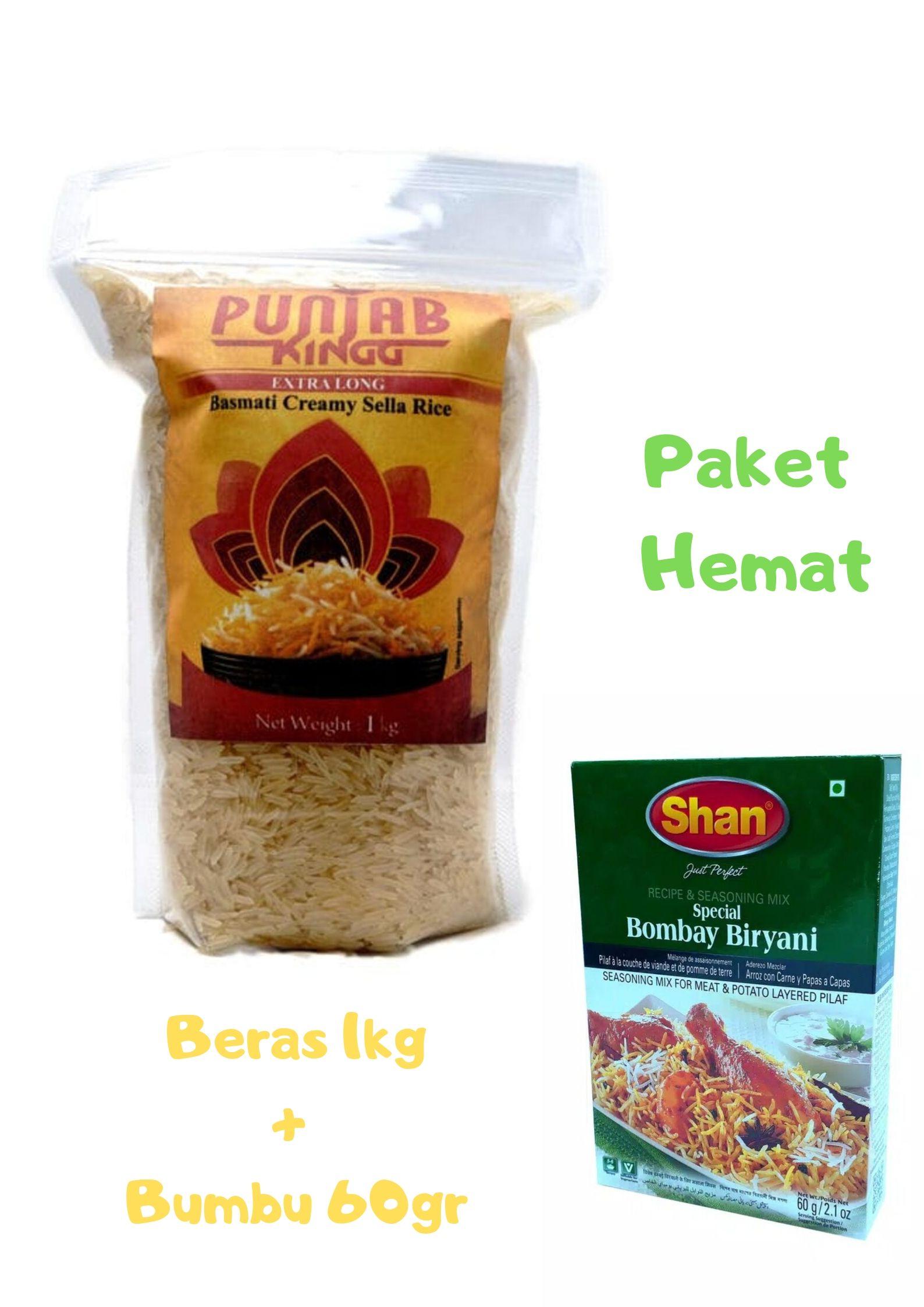 Beras basmati + bumbu biryani shan paket nasi biryani bumbu shan