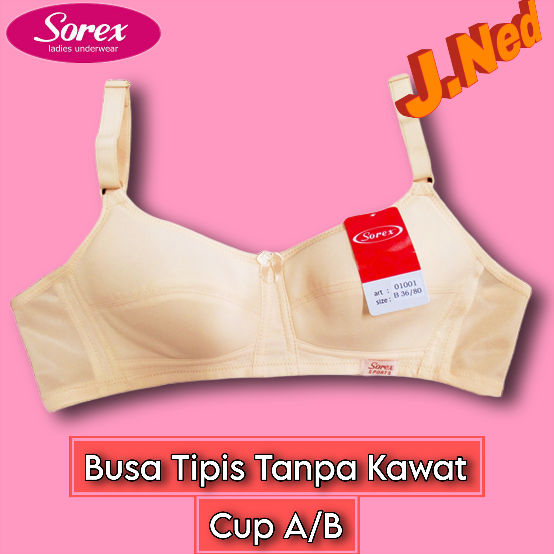 B119 BRA SPORT WANITA SOREX TANPA BUSA TANPA KAWAT SIZE 34 - 40