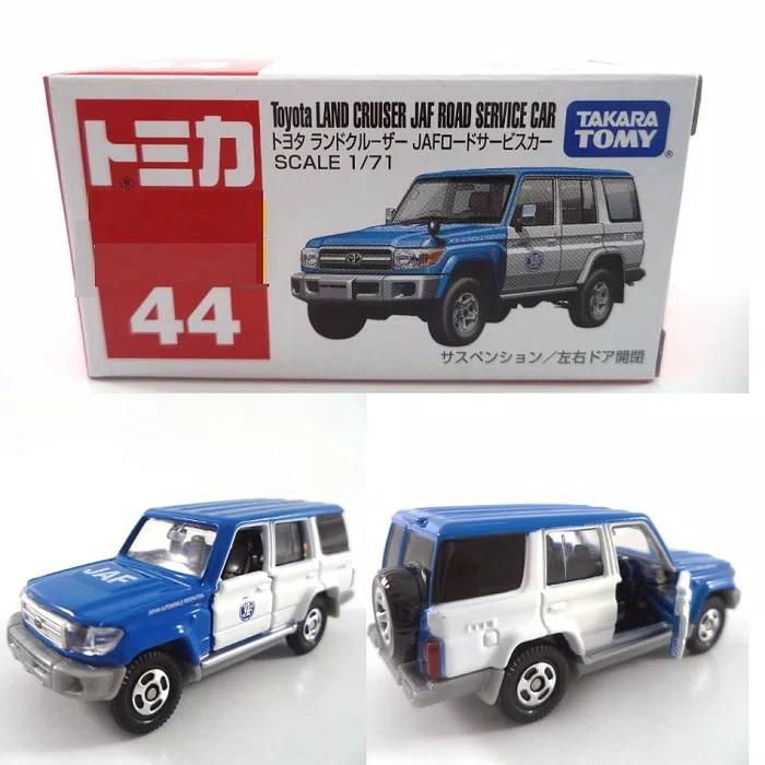Tomica 44 Toyota Land Cruiser JAF Road Service Car
Barang ORI 100% dari Distributor RESMI Tomica Indonesia ber SNI
Bahan material : Besi.metal
Ukuran panjang sekitar 6 cm Skala 1/71
Design : sangat detil, halus, mulus
Tomica Takara tomy