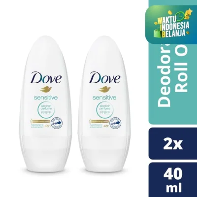Dove Deodorant Sensitive 40ml Twin Pack