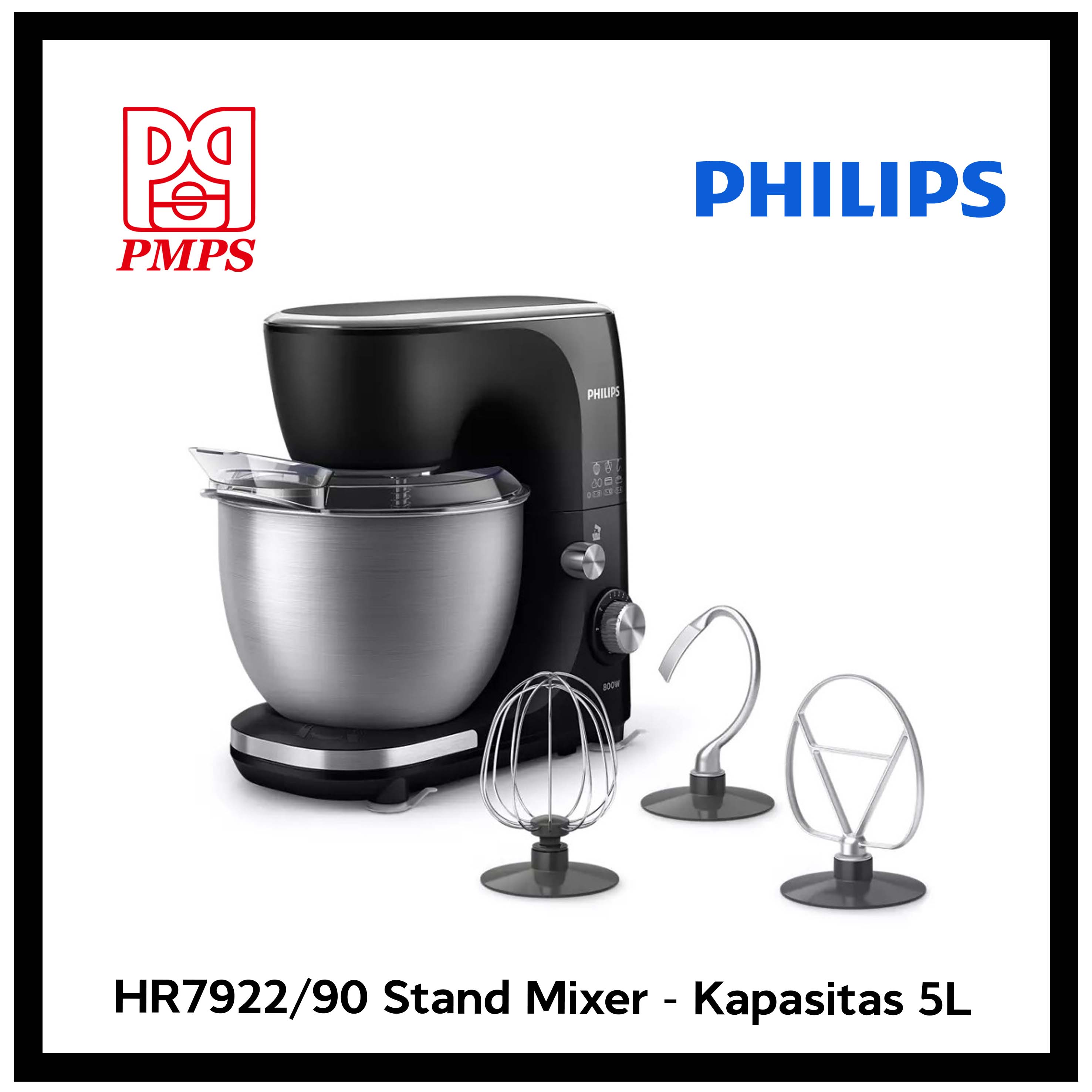 Kitchen Machine HR7922/90 Stand Mixer Kapasitas 5L Philips