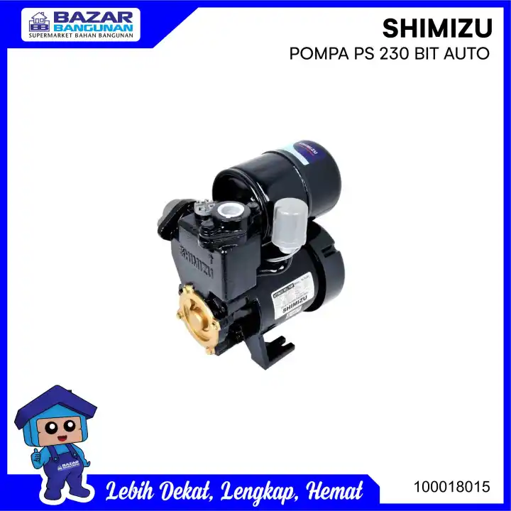 Pompa Air Jet Pump Sumur Dangkal Otomatis Shimizu Ps 230 Bit Ps230bit Lazada Indonesia