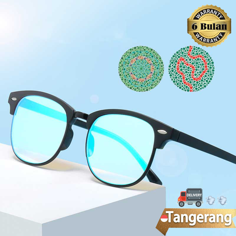 Kacamata Buta Warna Parsial Merah Hijau Enchroma Bingkai Penuh