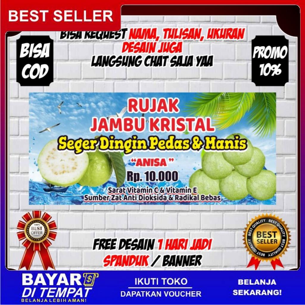 Spanduk Banner Rujak Jambu Kristal Keren / Backdroup Jualan Jambu Krit ...