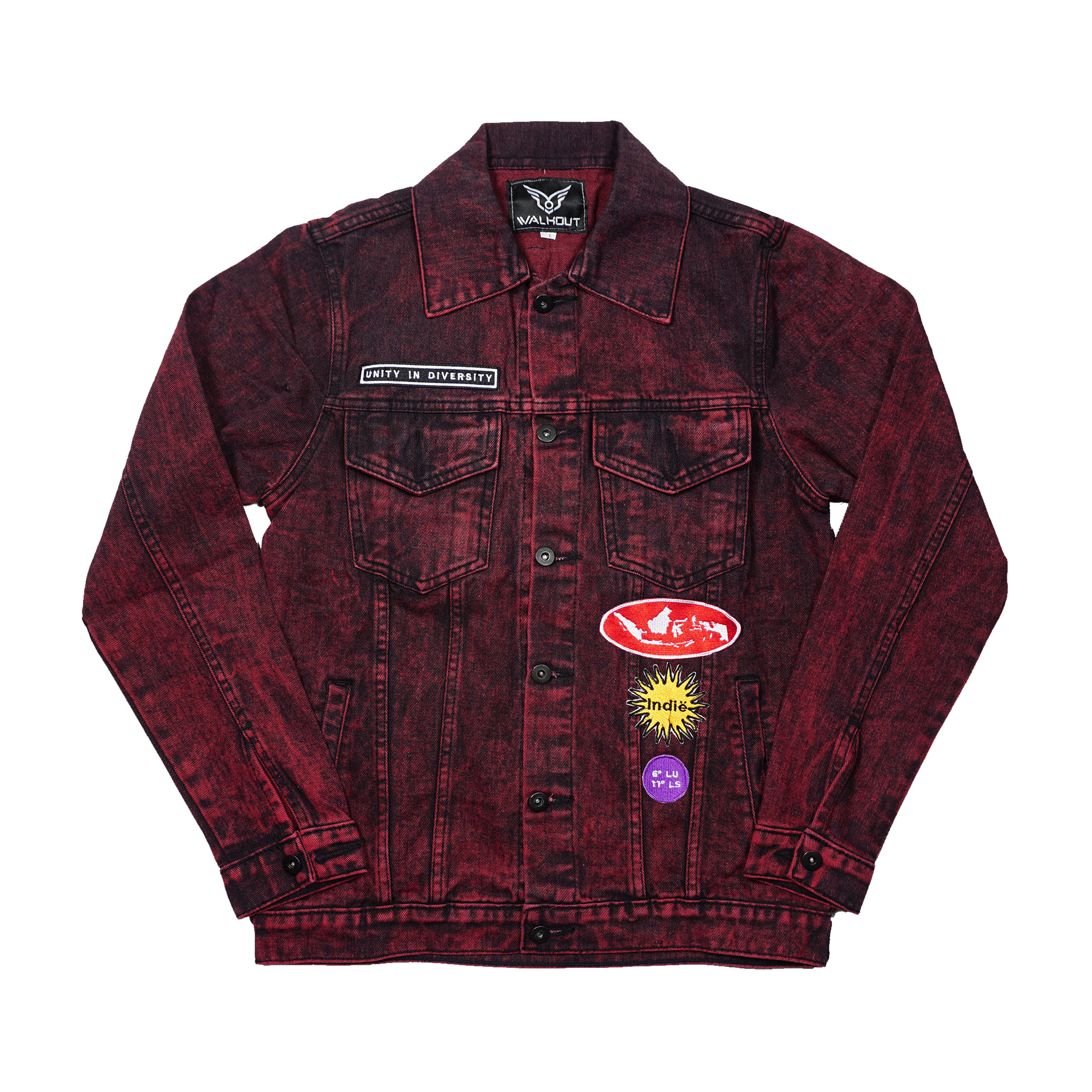 Jual Red Denim Jacket Cropped Terbaru 