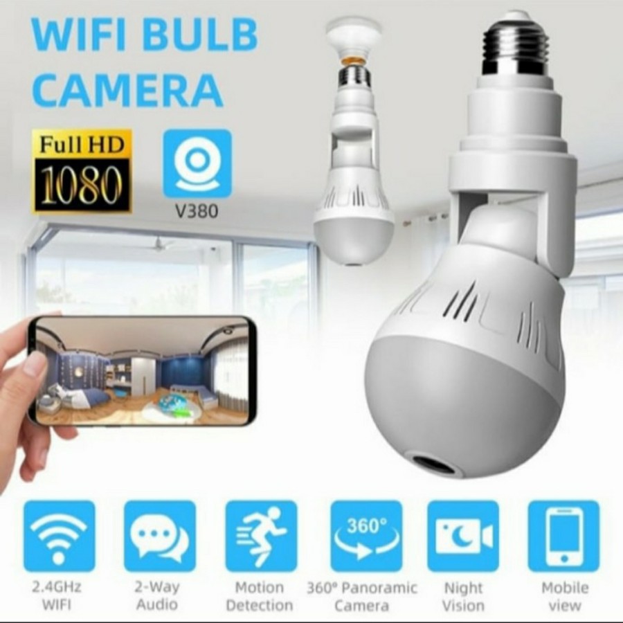 hag ultra hd 3mp panoramic cctv bulb camera