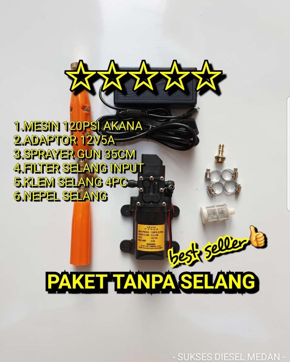 New Mesin Cuci Steam Portable 5Meter Waterpump Paket Pompa Air DC Doorsmeer Mini Rumah Tangga Alat Cuci Motor Mobil Cuci AC (TANPA SELANG)