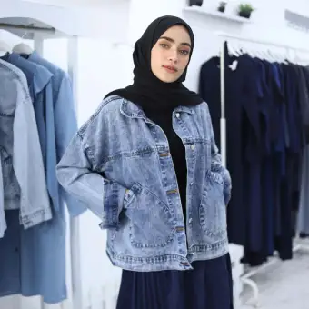 jacket jeans muslimah