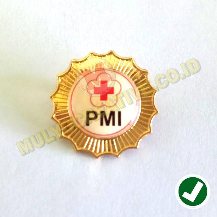 Pin PMI Logam Kuningan - Bros Palang Merah Indonesia / 5pcs