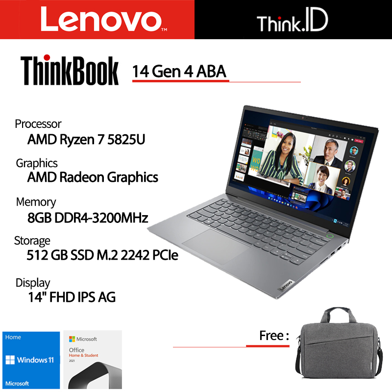 ThinkBook 14 G4 ABA Ryzen 7-5825U 8GB 512GB SSD 14