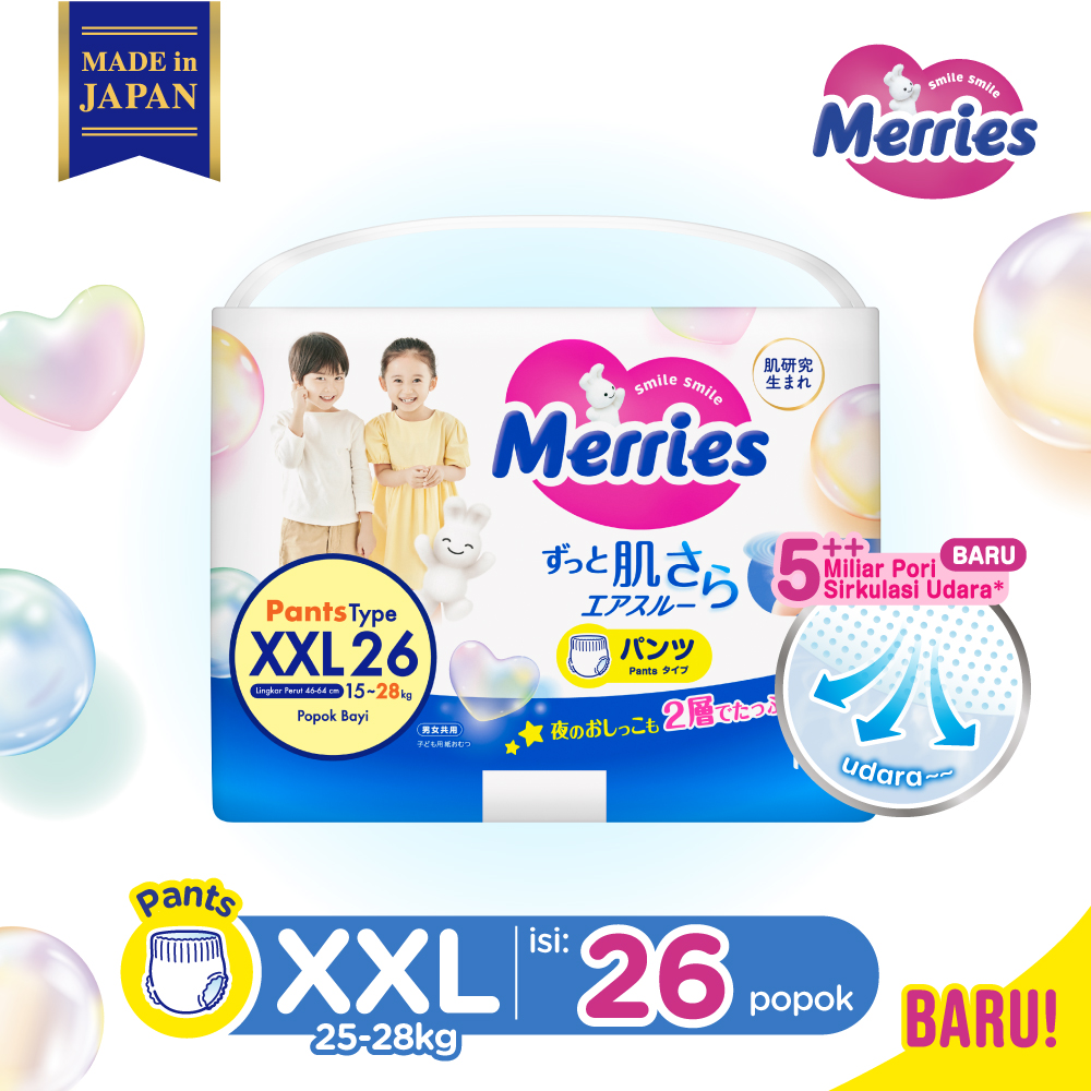 Merries Premium Popok Perlengkapan Bayi Tipe Celana (15-28 kg) XXL26 ...