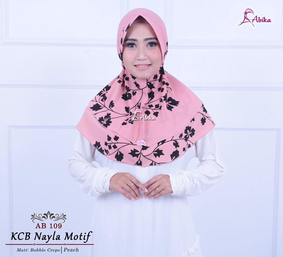ABIKA KHIMAR NAYLA MOTIF HIJAB JILBAB KERUDUNG HIMAR INSTAN