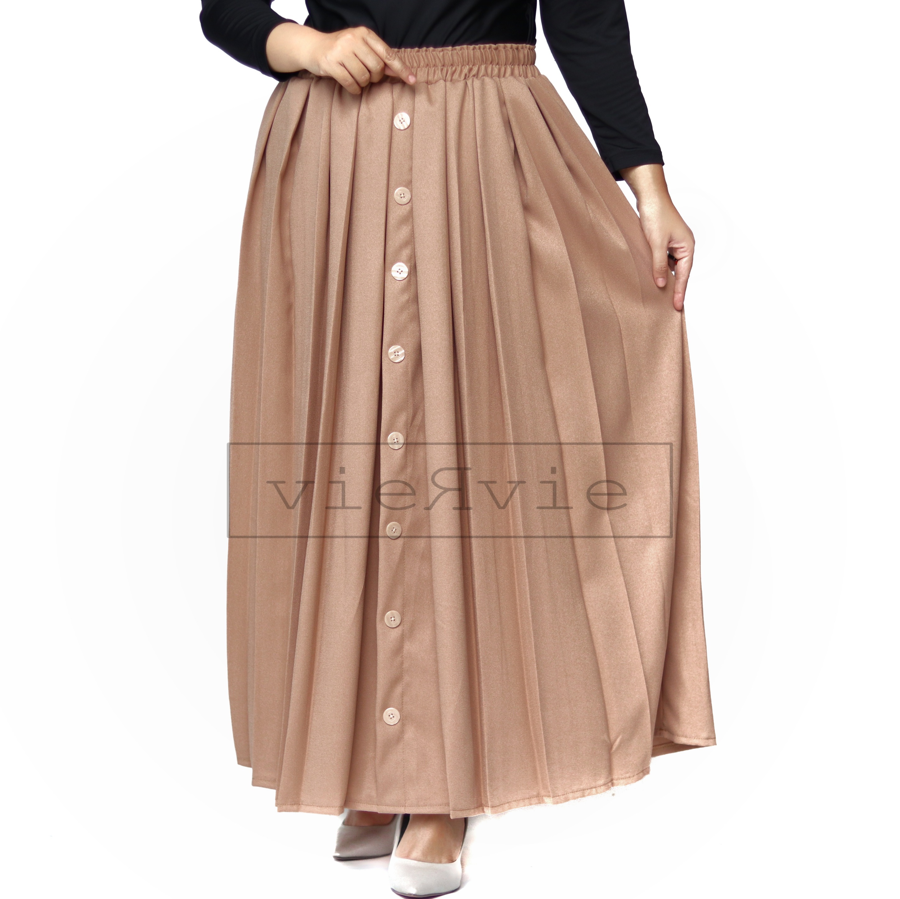 rok remple | rok panjang | rok moscrepe-rok kancing-rok terbaru