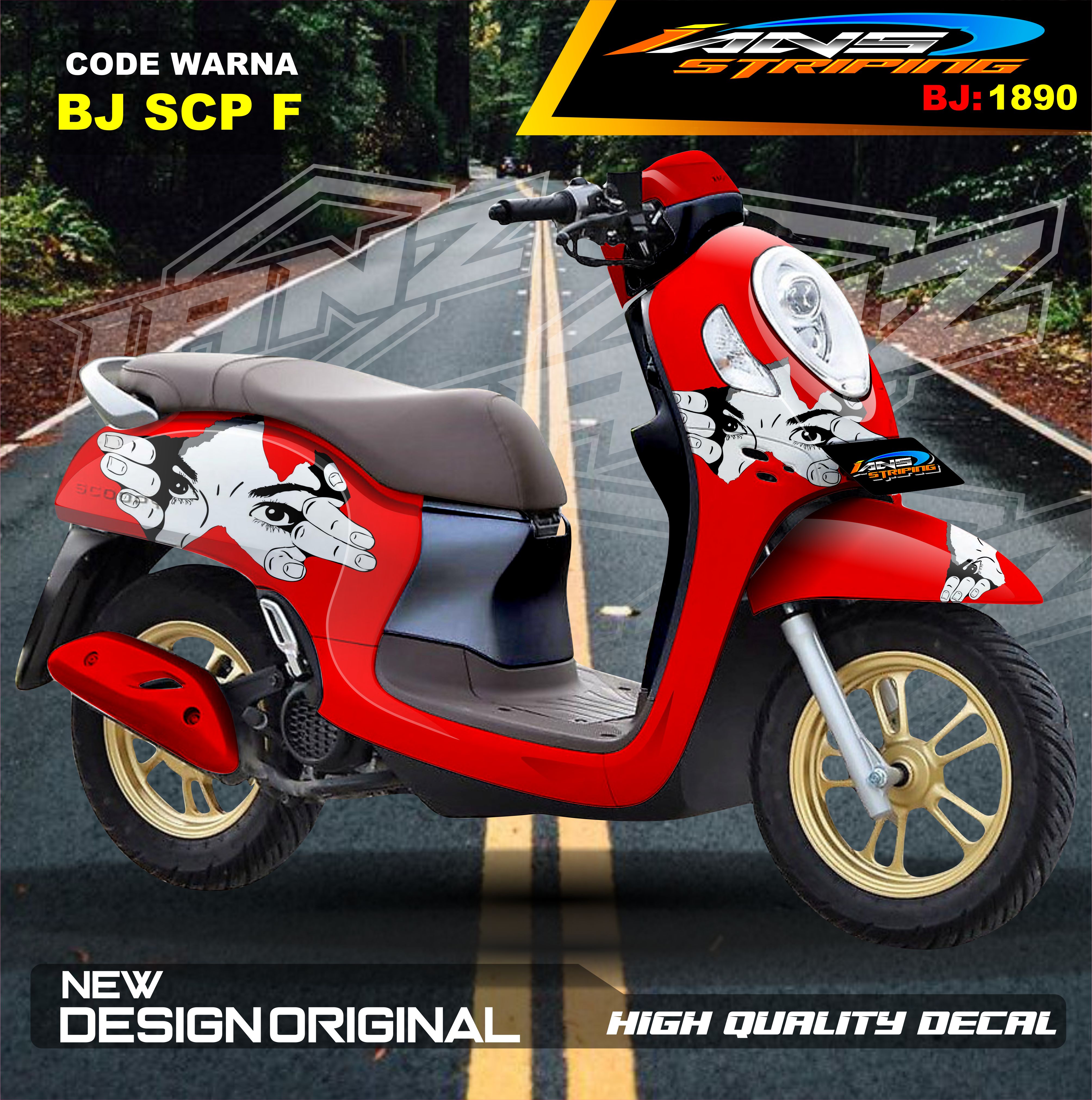STIKER SCOOPY SPORTY FULL BODY / STIKER SCOOPY 2013-2016 / DECAL STIKER ...