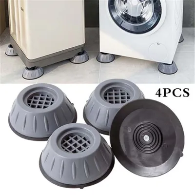 Bsex 4Pcs/Set Anti Vibration Feet Pads Rubber Legs Slipstop Silent Skid Raiser Mat Washing Machine Support Dampers Stand Furniture