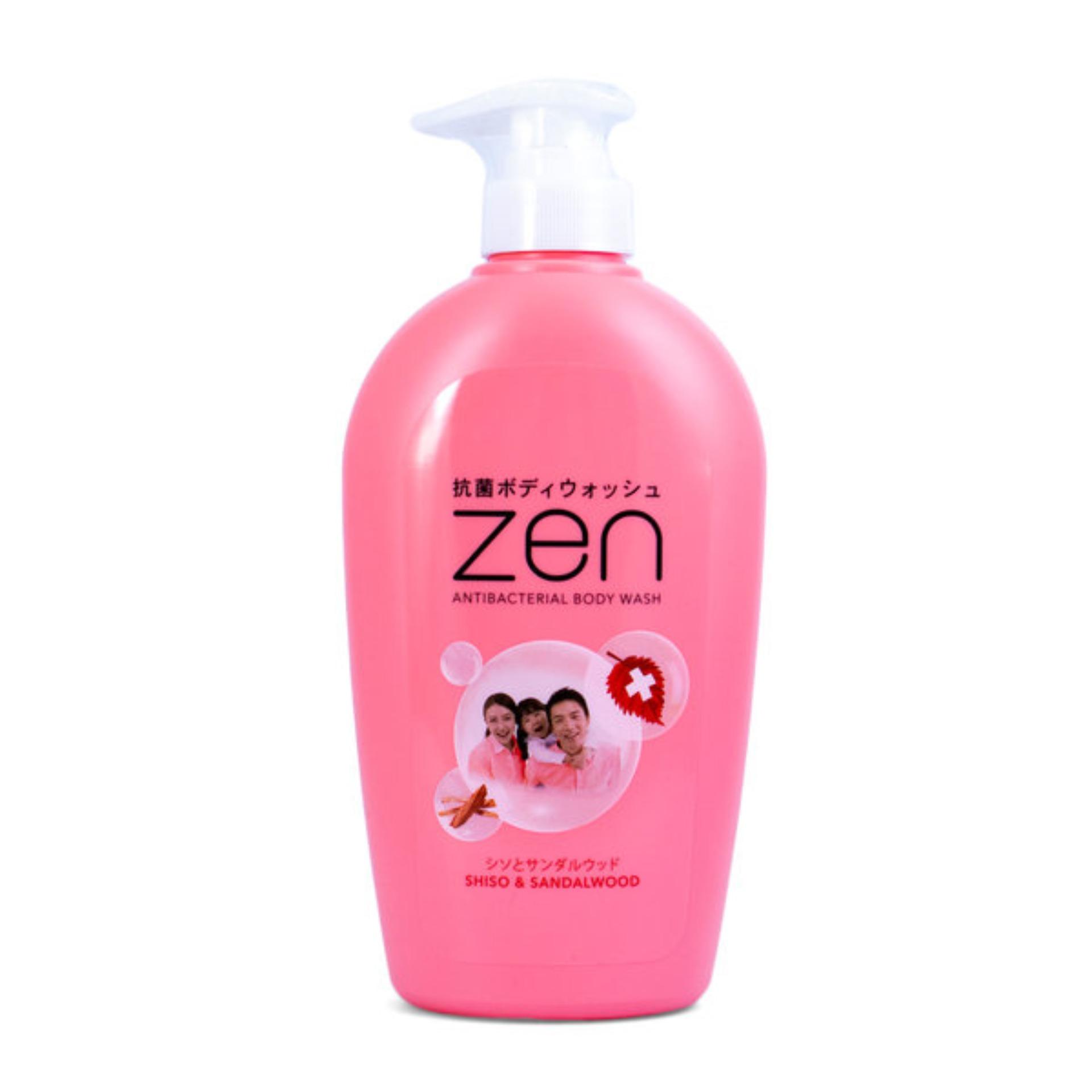 ZEN Body Wash Shiso & Sandalwood Bottle Pump 500ML - Red
