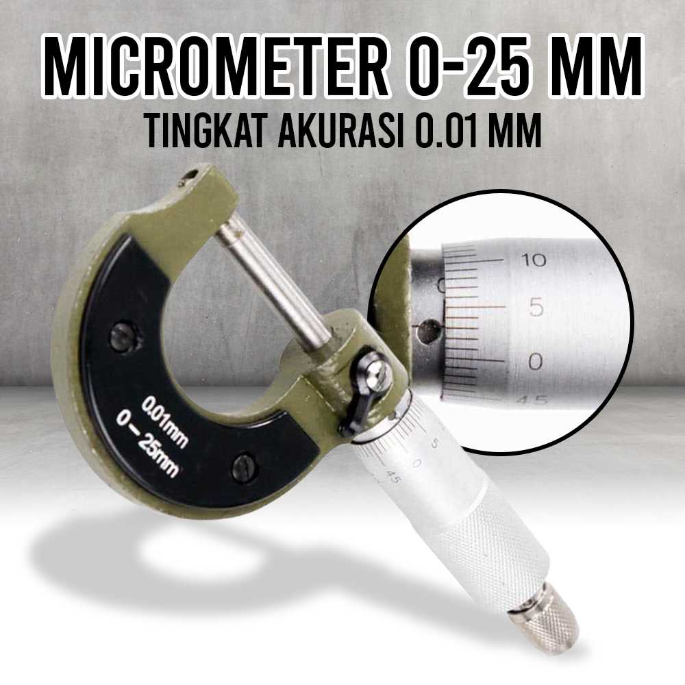 Mitutoyo Micrometer 025 mm 0.01 mm QST008 / Aksesoris Alat Ukur