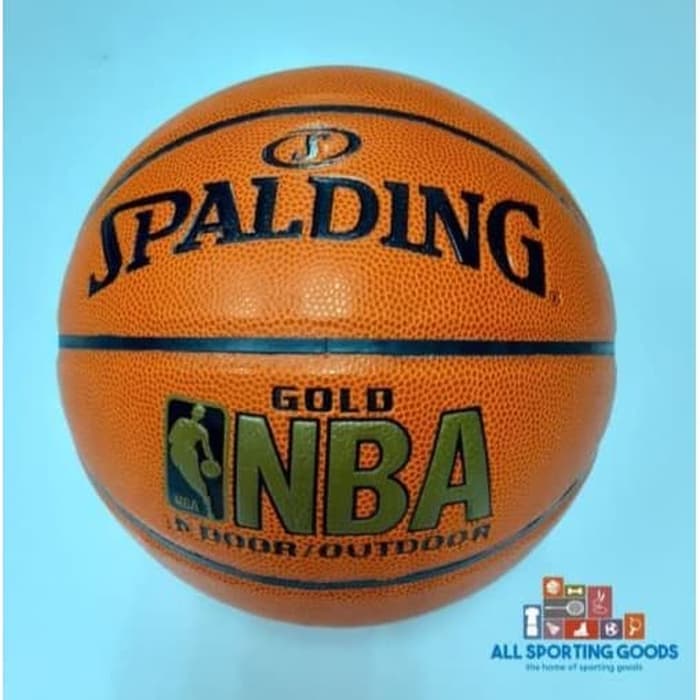 Bola Basket Spalding Nba Gold Full Kulit Import Indoor Outdoor Bola Basket Anak Dan Ring Dewasa Murah Asli Molten Nba No 7 All Star Nomor 5 No 6 Size 7 Padat Awet