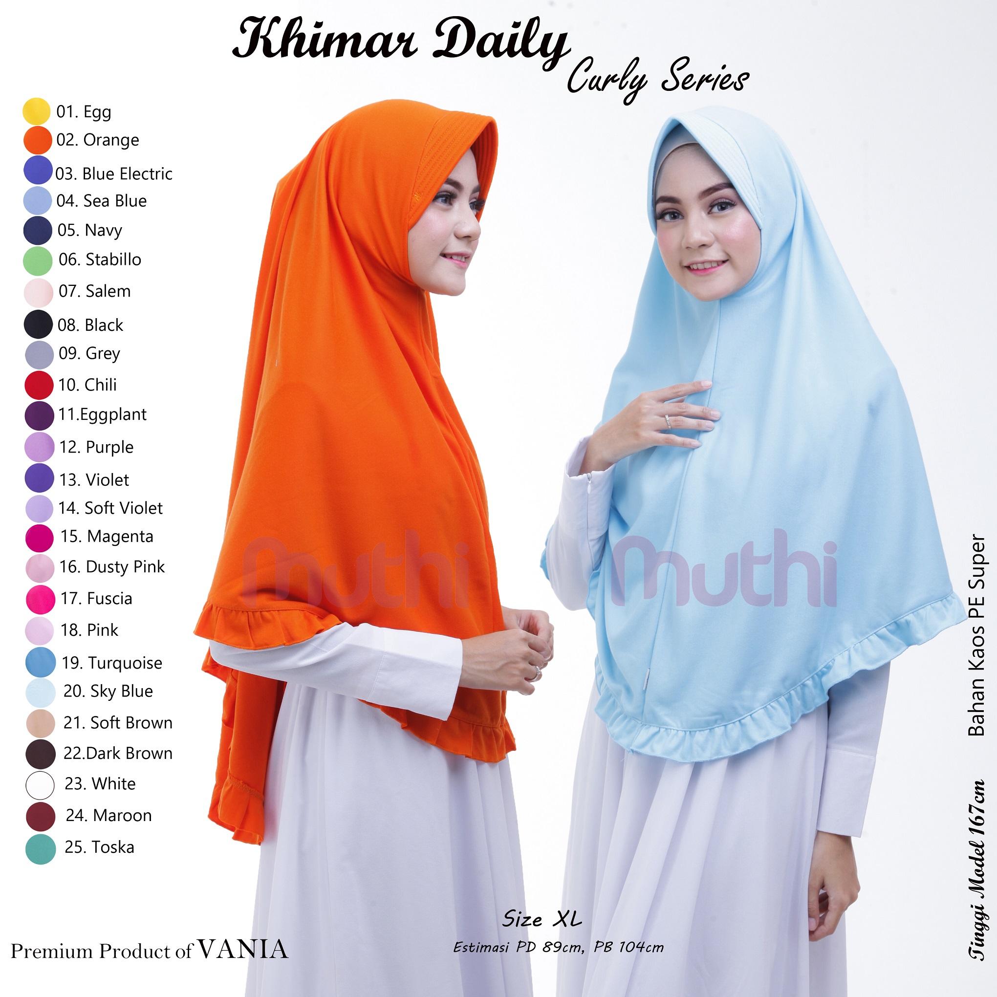Jilbab Vania Muthi Khimar Polos Bergo Dewasa Besar Hijab Syar'i Instan Kerudung Termurah Terlaris