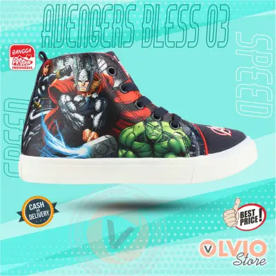 Sepatu Speed AVENGERS BLESS 03 - Sepatu Sneaker Anak Karakter Marvel Original
