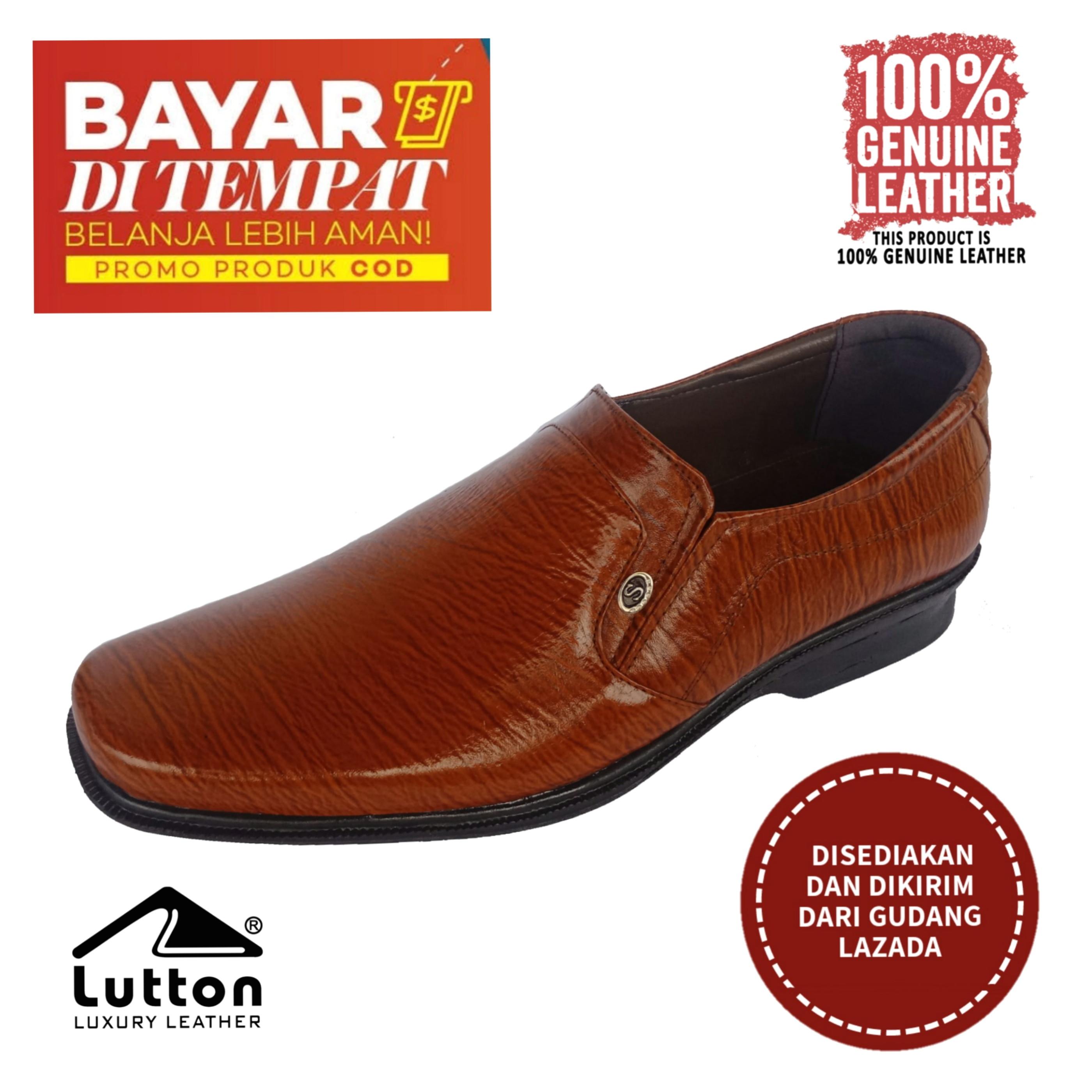 LUTTON SEPATU PANTOFEL KULIT SAPI ASLI 2018 - Sepatu Kantor Pria Kulit Sapi Asli Bukan Sintetis Tekstur Serat Kayu - Sepatu Kulit Pria terlaris- Sepatu Kulit Asli pria original- Sepatu Kulit Pria - Sepatu Kulit Sapi Asli terlaris Terbaik Termurah