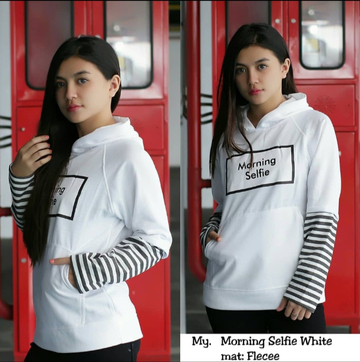 Morning Selfie Hoodie Sweater Wanita Lazada Indonesia