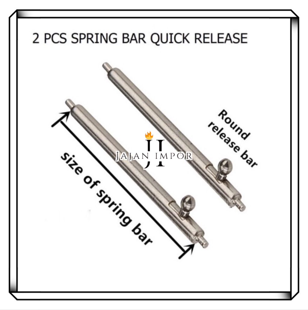 Spring bar Steel pin besi pengait strap jam tangan 16mm 18mm 20mm