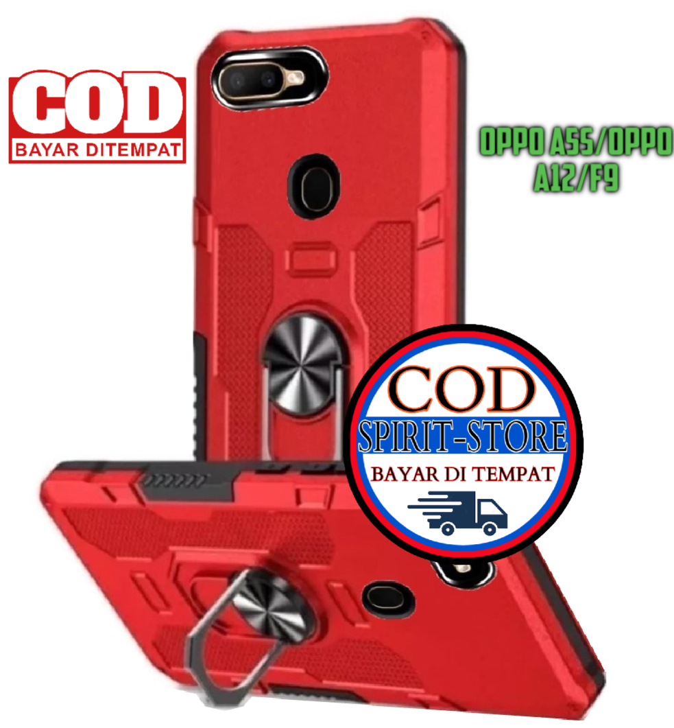 CASE HP STANDING ROBOT HIT EYE RING COCOK UNTUK TIPE HP OPPO F9/A12/A11K/A5S 2022 KICK STANDING