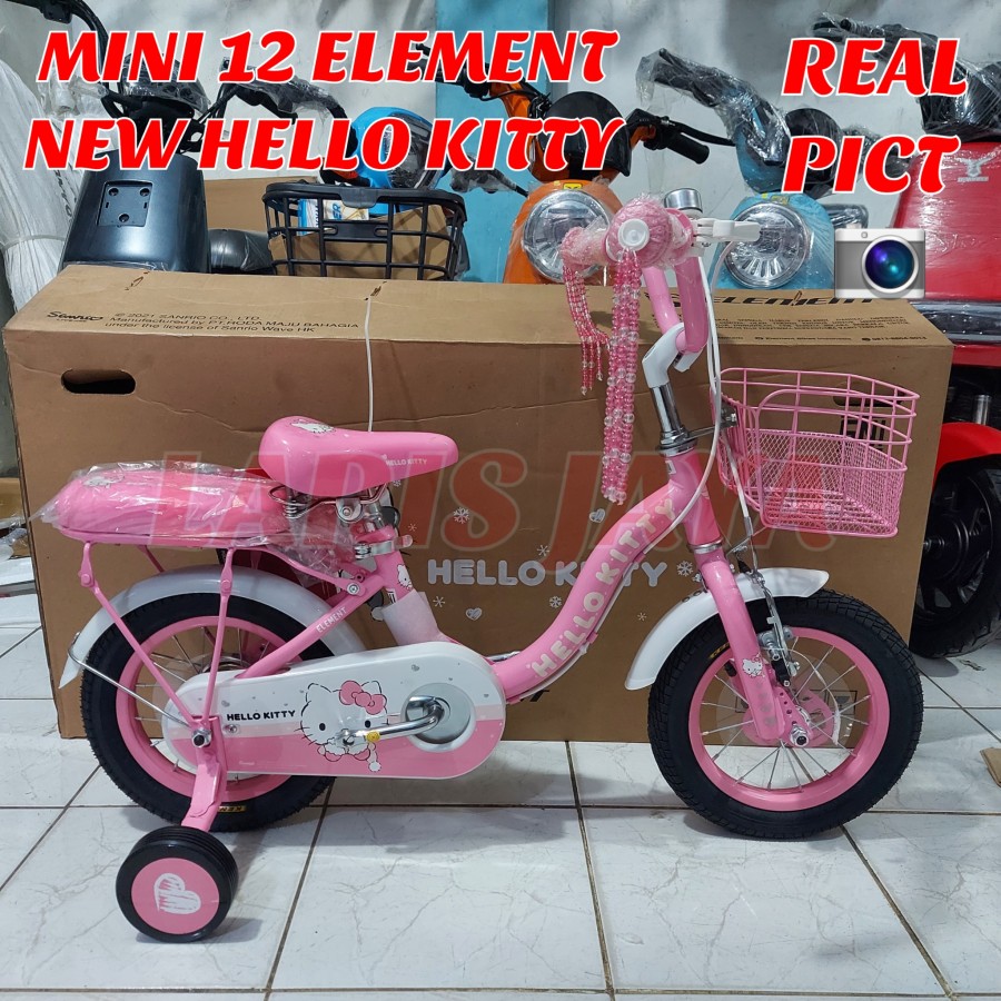 SEPEDA MINI 12 INCH ELEMENT HELLO KITTY SEPEDA ANAK ELEMENT KERANJANG ...