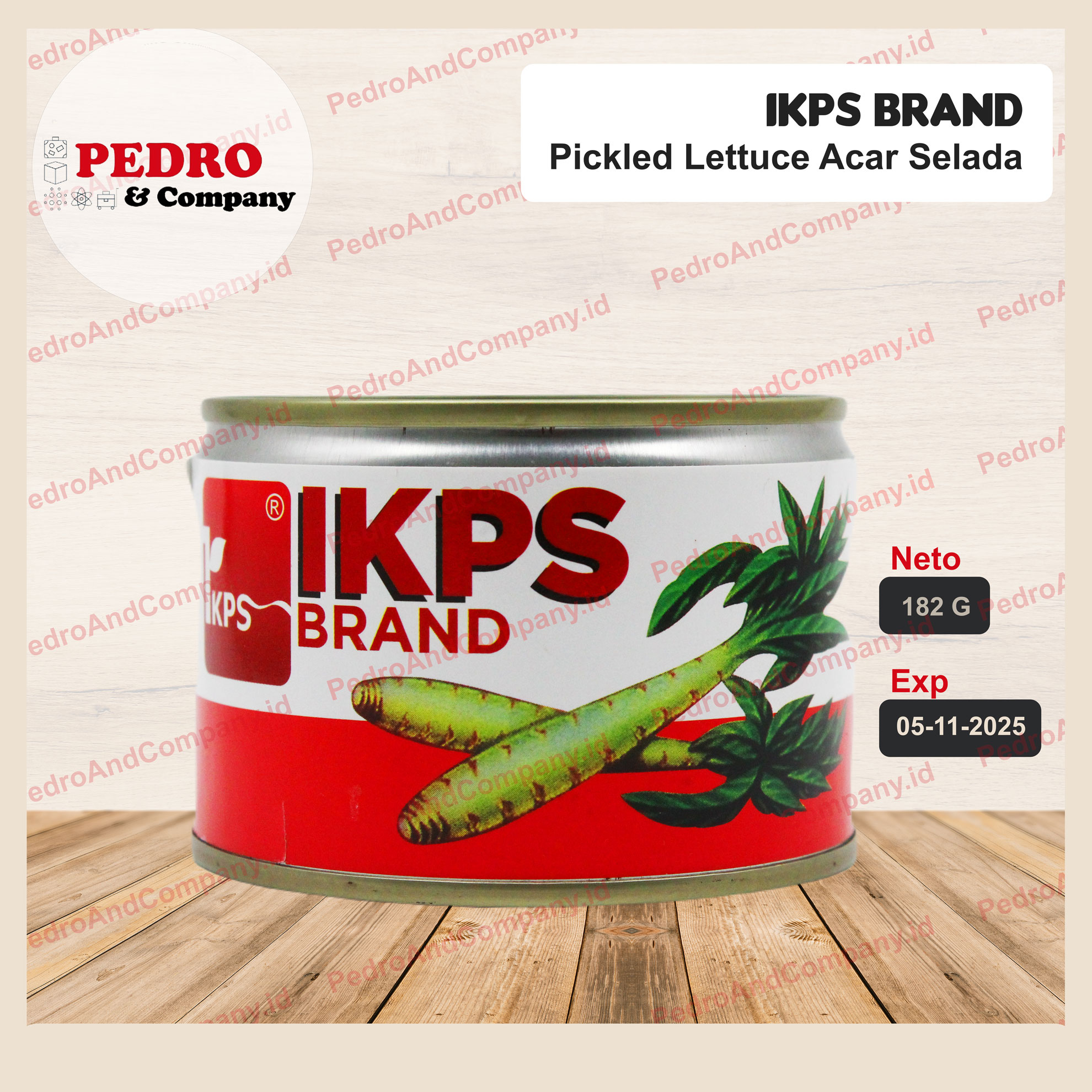 IKPS Pickled Lettuce 182 Gram Acar Selada Kaleng Canned Vegetable