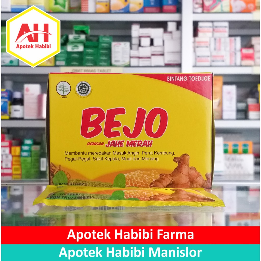 Bejo Bintang Toedjoe Dengan Jahe Merah Perbox 5 Sachet 15ml Meredakan Masuk Angin Meriang Bezo