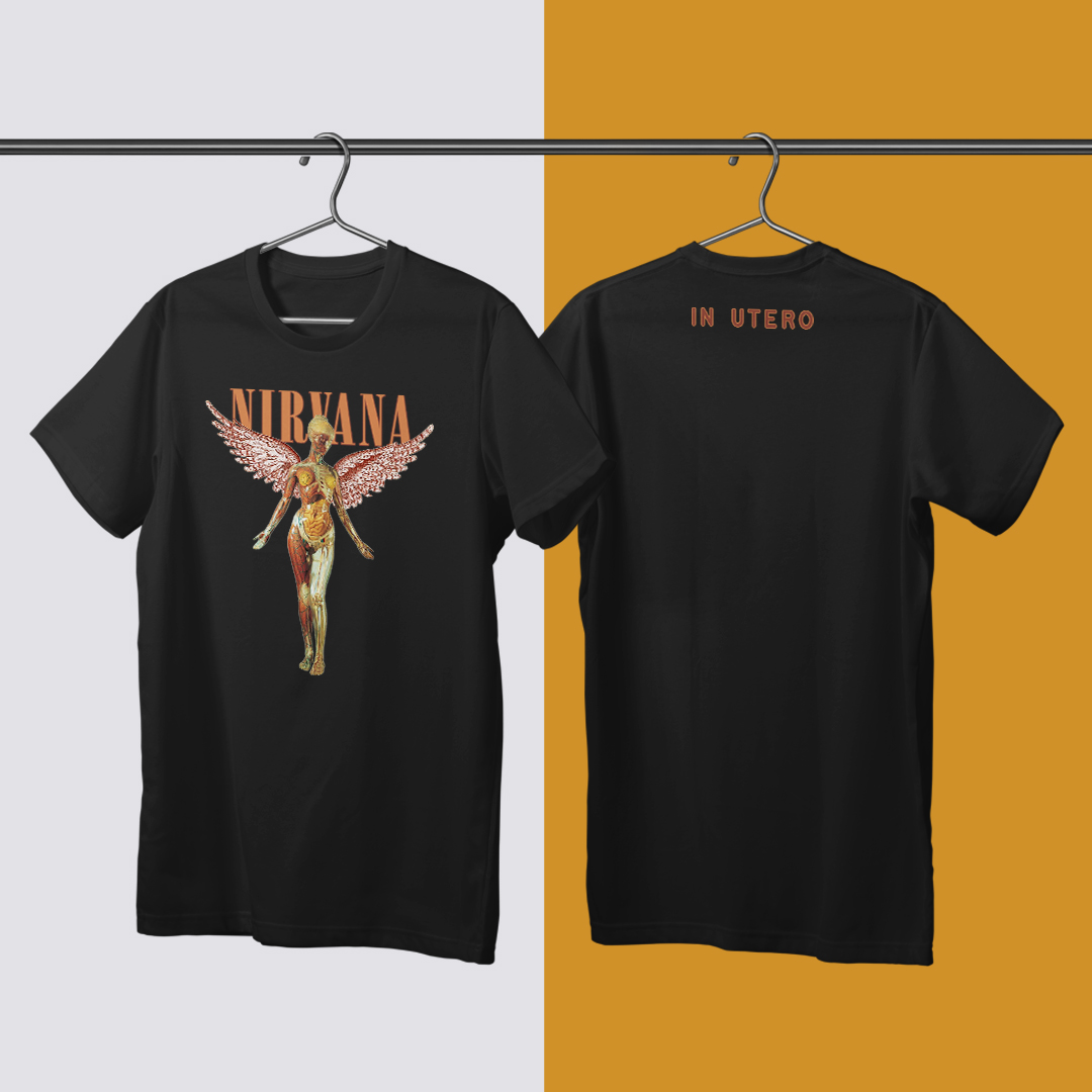 T SHIRT NIRVANA IN UTERO / KAOS BAND 