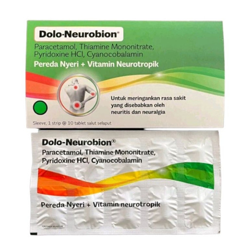 DOLO NEUROBION STRIP 10 TABLET Pereda Nyeri + Vitamin Neurotropik ...