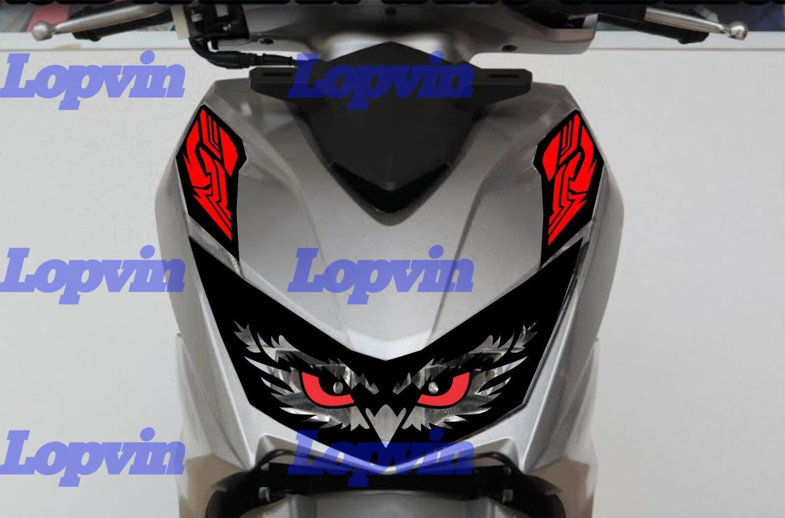 Lopvin Stiker Lampu Beat Deluxe Merah Lis List Lmpu Sein Depan Cutting