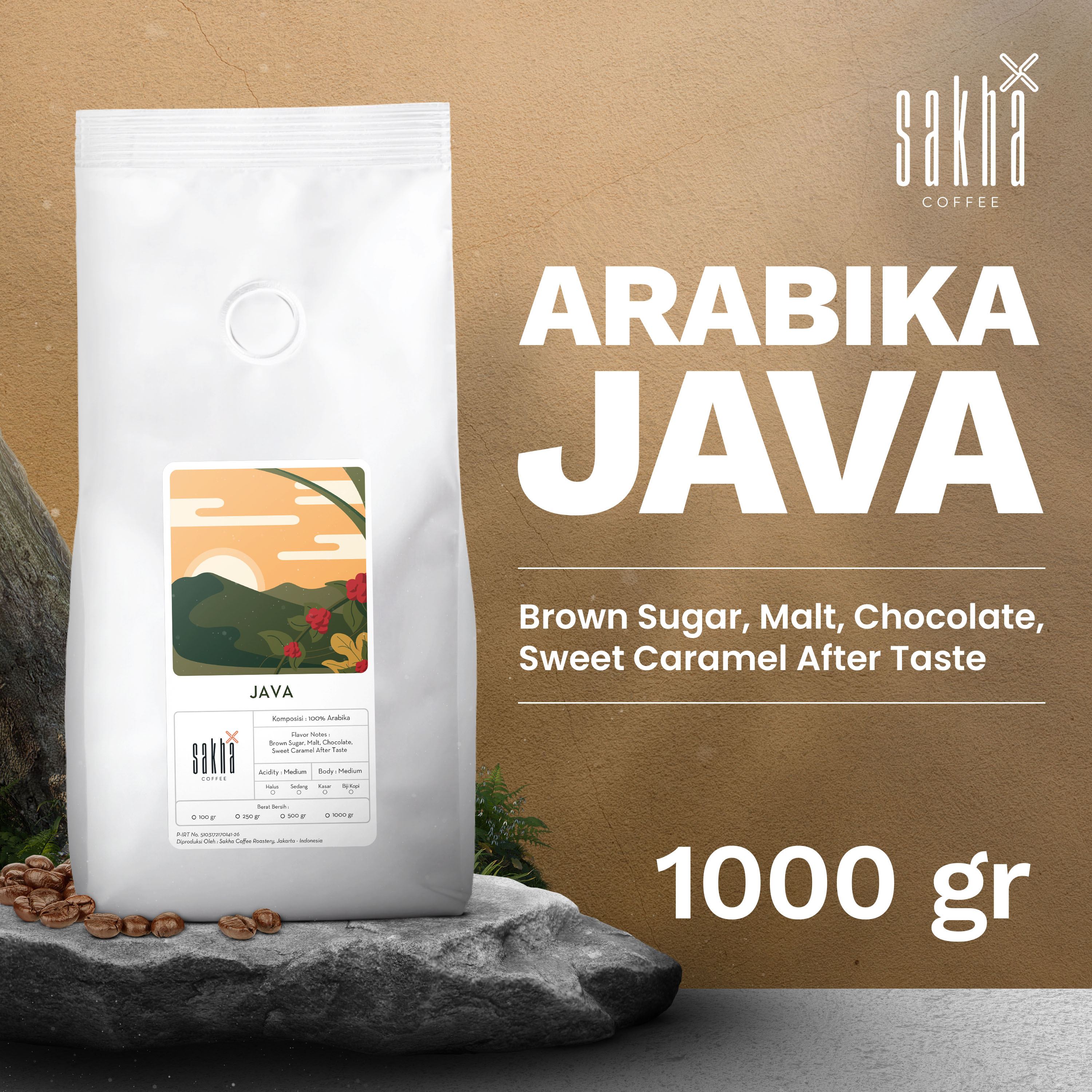 Biji Kopi Bubuk Arabika Jawa Java Arabica Coffee Roast Beans 1Kg ...